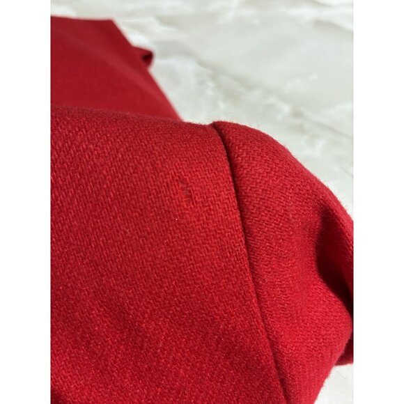 Vtg Cross Country Fashions Red Wool Christmas Holiday Party Blazer Sz 12 - Picture 5 of 13